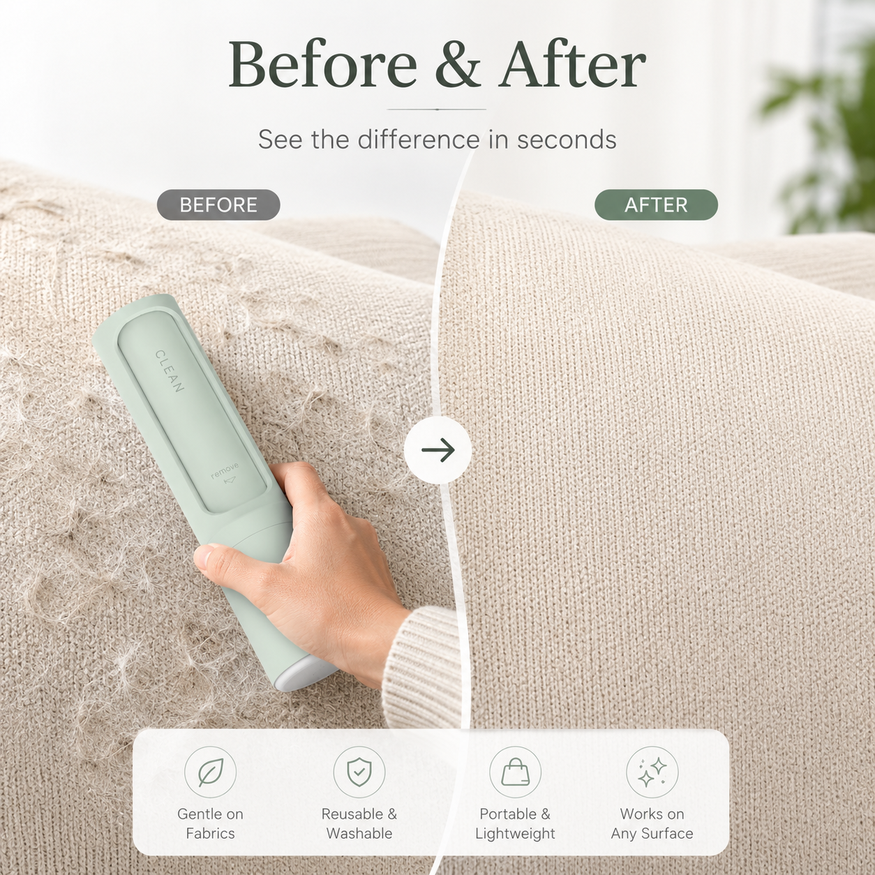 FurSwipe™- Reusable Pet Hair Remover 2.0